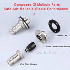 5pcs GX16 Connector Flange Mounting Aviation Plug Male Female 2 3 4 5 6 7 8 9 10Pin M16 Aviation Connector