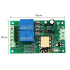 ABZZ-2X ESP-12F WIFI Relay Module 2CH 5V/8-80V Relay Switch Develop Board For ARDUINO IDE