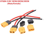 10cm/20cm/30cm 12AWG 16AWG XT60H Male to Female Plug Extending Wire Cable Adapter Convertor for Battery Power Connect