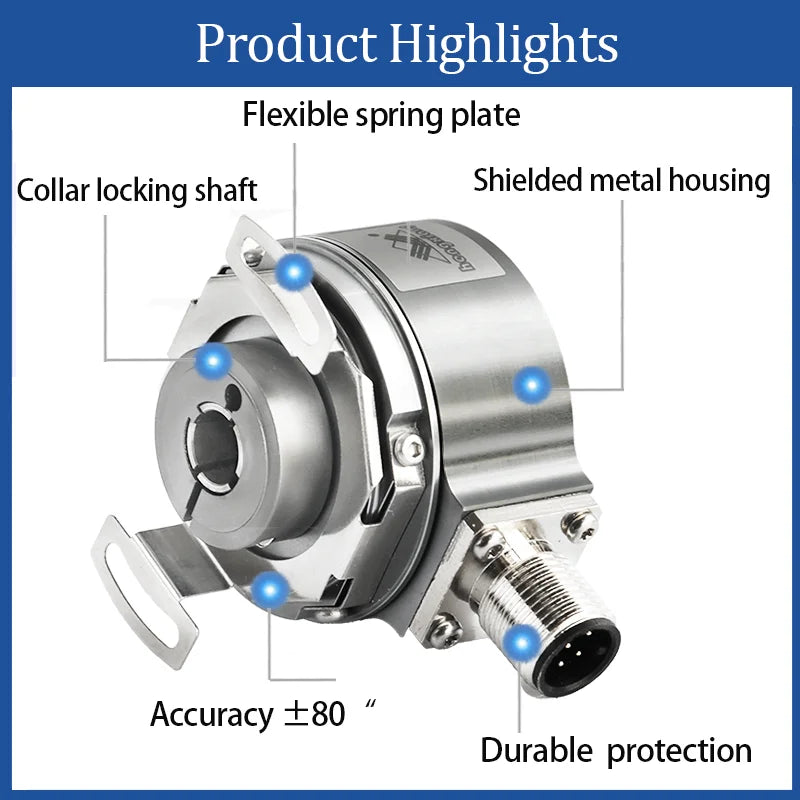 BiSS C Single-turn 24 Bit Absolute Encoder KM42 Hollow Shaft 6mm Cheap Absolute Rotary Encoder Servo Motor Encoder