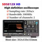Siglent High-Definition Oscilloscope SDS800X HD Series (SDS802/804/812/814/822/824X HD), 12 Bit Resolution, 2/4 Channels