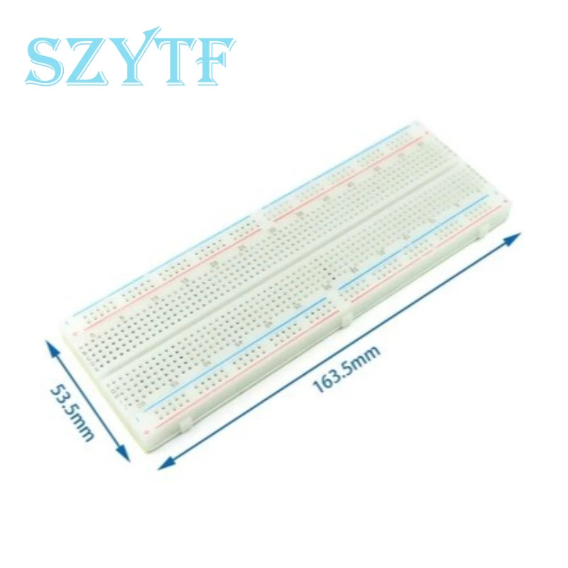 MB-102 MB102 Breadboard 830 Point Solderless PCB Bread Board White/Transparent Test Develop DIY For Arduino