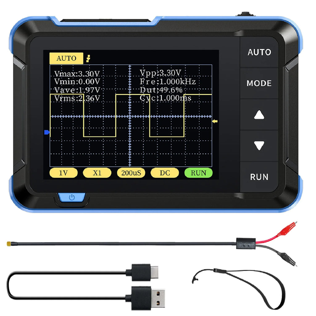 FNIRSI DSO152 TC3 Handheld Digital Oscilloscope With 200KHz/500kHz Bandwidth Supporting LCR Detection Signal Generator PWM Outpu