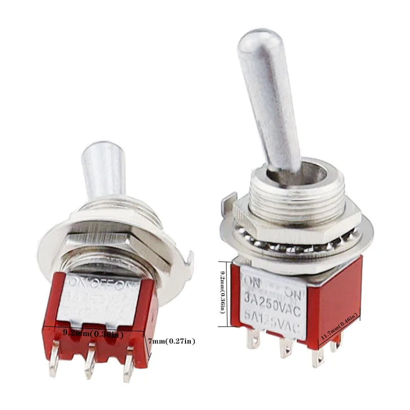 1Pcs/5Pcs SH T80-T Z1 Series Large Long Handle 12mm Panel Mount Mini Toggle Switch 5A 125VAC