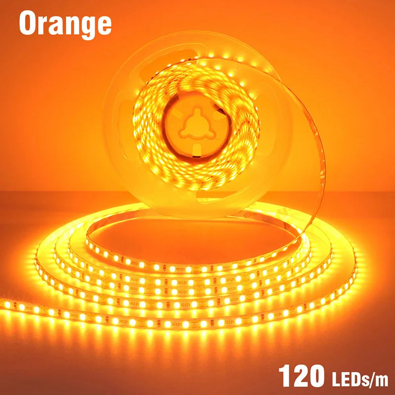 5mm 8mm LED Strip 2835 DC24V 12V 120LEDs/m Home Lamp Strips Red Ice Blue Yellow Orange Pink Flexible And Cuttable Soft Lamp Bar