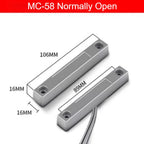 5PCS MC-52 Wired Magnetic Door Contact Switch Alarm Sensor NC NO Reed Switch for Door Window Security