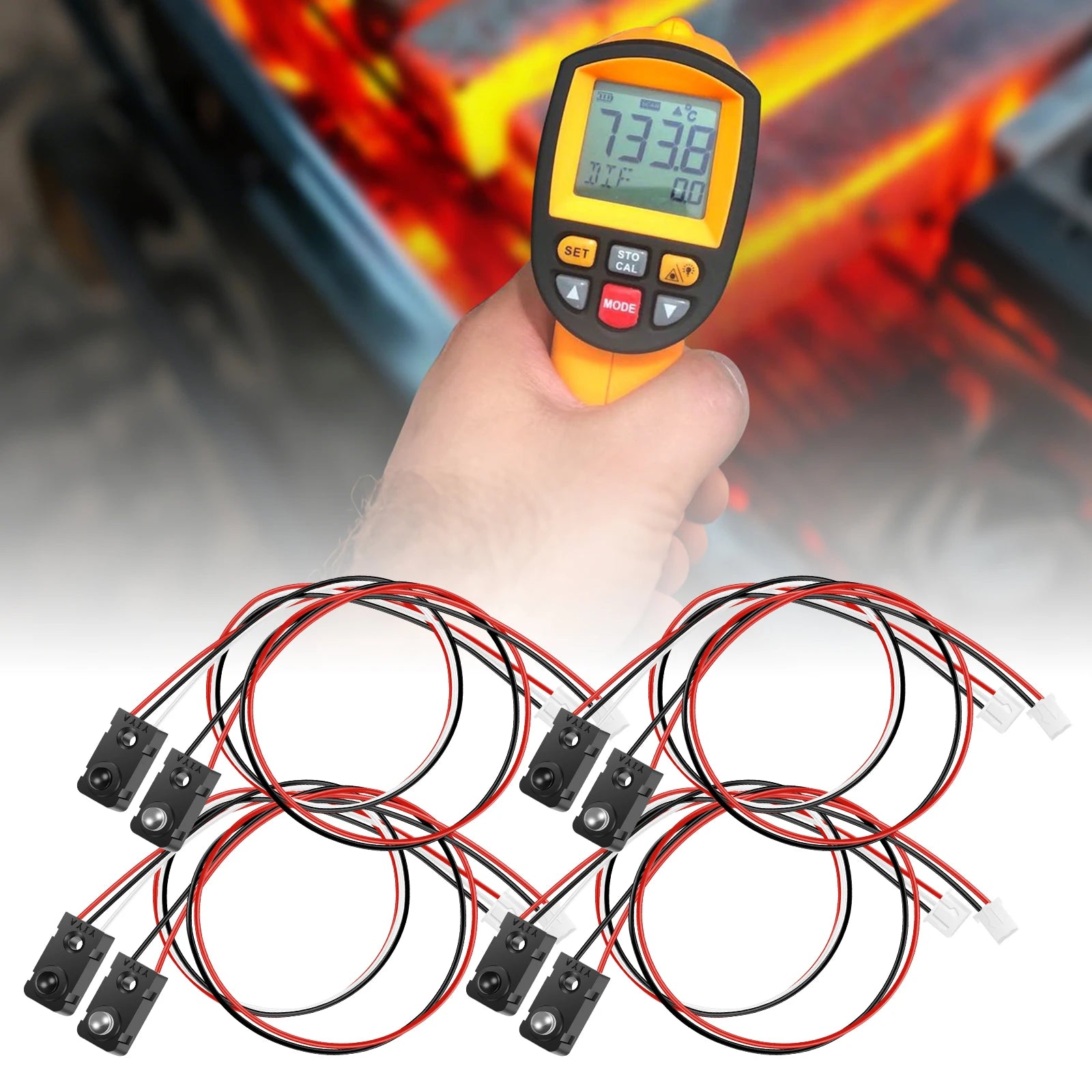 4 Pairs Infrared Circuit Breaker Sensor 3mm LED Lamp Distance Sensor Counting Module DC 3-5V FOR IR Break Beam Sensor 100cm
