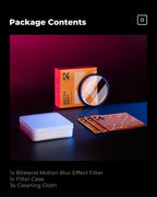 K&F CONCEPT Effects Filters Kaleidoscope Prism/Spiral Halo/Split Diopter/Motion Blur/4 6 8 Points Camera Lens Filter Photography