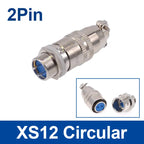 1PCS XS12 Connector 12mm Quick Push-Pull Circular Square Socket 2pin3pin4pin5pin6pin7pin 3A 400v Male and Female Plug
