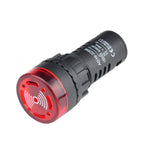 AD16-22SM Buzzer 22mm Panel Diameter DC 12V 24V AC 110V 220V Flash Signal Light Red LED Active Buzzer Beep Alarm Indicator