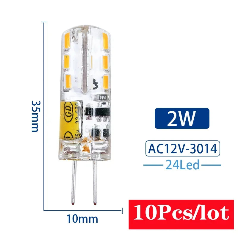 10Pcs/lot G4 LED Light Bulb 2W 3W 4W 5W 7W 9W AC DC12V 220V Corn Lamp SMD2835 Spotlight Chandelier Lighting Replace Halogen Lamp