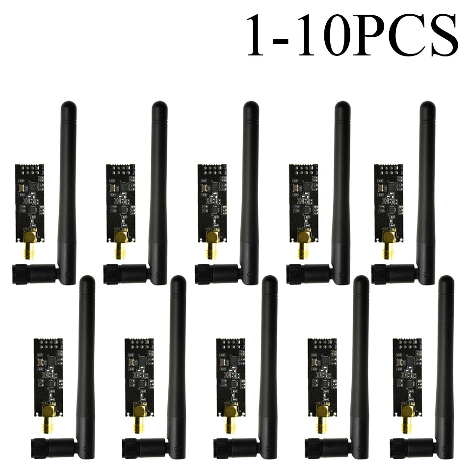 1-10pcs 2.4G Wireless Modules 1100-Meters Long-Distance NRF24L01+PA+LNA Wireless Modules (with Antenna)