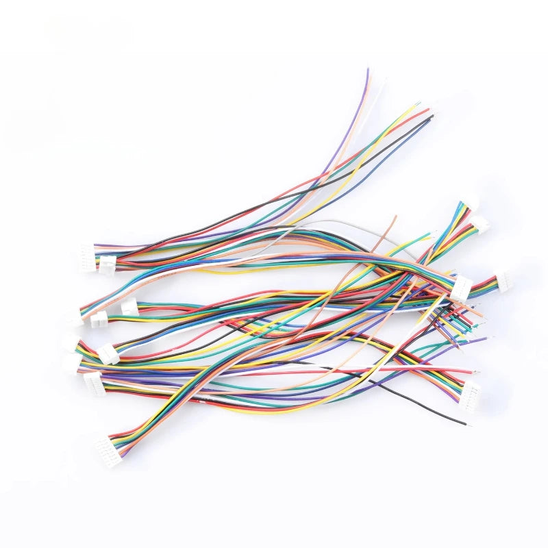 10Pcs/lot GH1.25 2P/3P/4P/6-pin JST GH Series 1.25mm Male Plug Connector 28AWG Wire Single/Double/Same/Reverse Connector 1.25MM