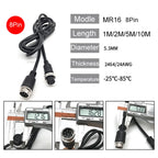 M16 2pin 3p 4p 5p 6p 7p 8p 9p 10Pin GX16 6pin Male to Female Aviation Video Extension Connect Cable 1M-10M for Car Camera System