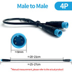 4/10Pcs M8 2 3 4 5 6 Pin Electric Bicycle Butt Joint Plug Waterproof for Ebike Display Cable Female Male Optional Connector 25CM