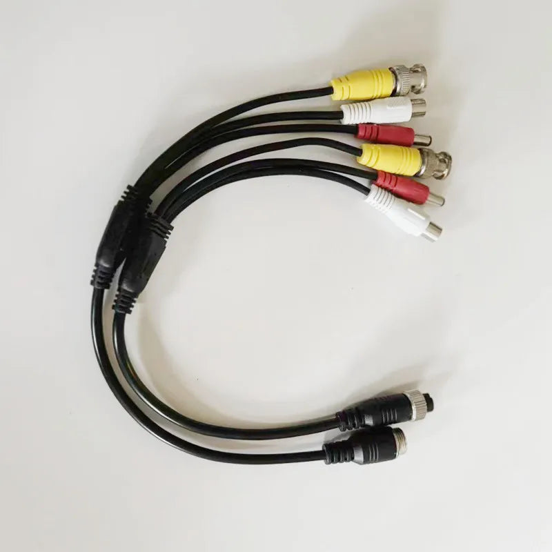 4 Pin Aviation Head Cable 4 Pin Male/Female Plug to RCA +DC + BNC Converter Cable For Car Rear Camera Monitor