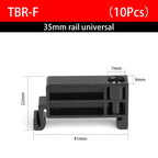 10Pcs End Stop Bracket E/UK E/UK2 EW35 WKF35 DIN 35mm Rail Terminal Block Fixed Plastic/Metal Zinc Plated Universal