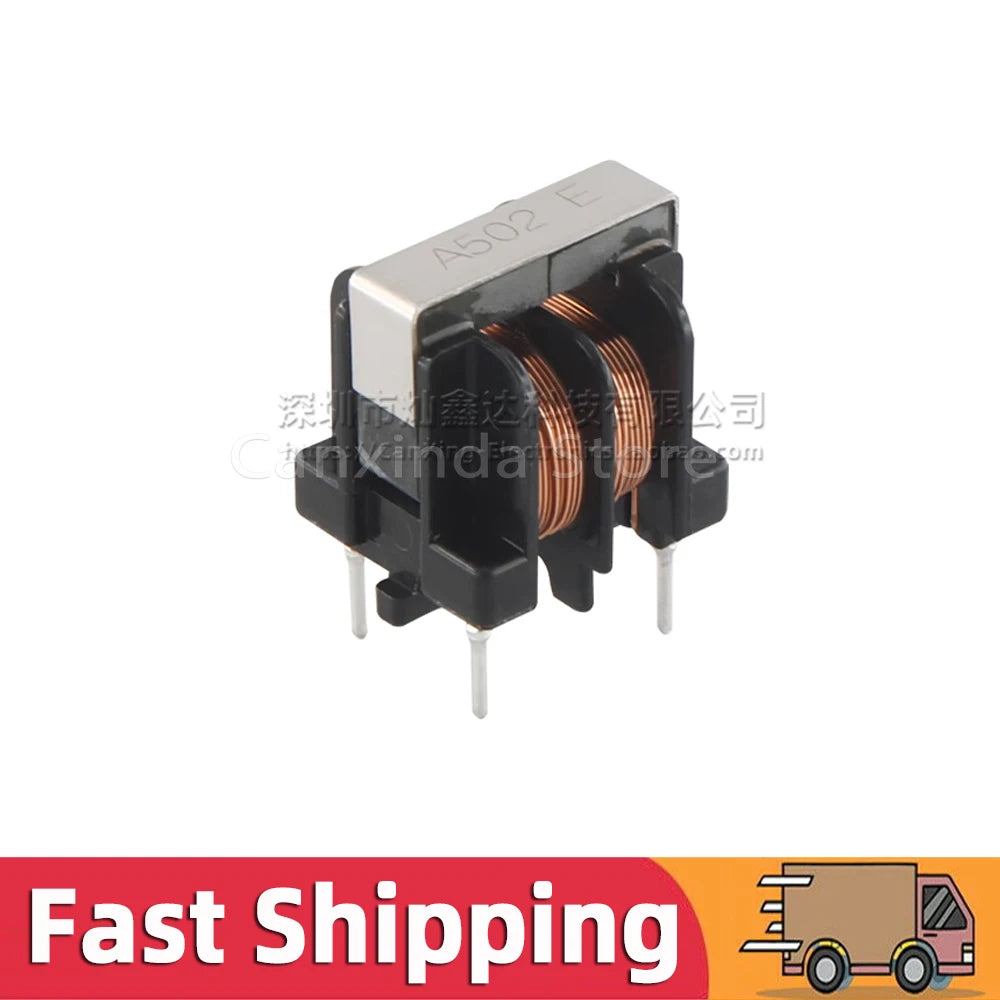 5pcs FU19A502-1A0 UU10 Common Mode Suppression Choke Coil Power Inductor Inductance 4.5mH 1A Switching Power Supply Filter DIP