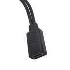 30cm USB 1/2 Type-C Female to Type-C Male Plus Micro USB Male Phone Charging Tablet Connection Cable