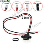 1pcs USB C Type-C 2Pin Waterproof Connector Female Socket Charging Port W/ Welding Wire Dupont Line MX1.25 PH2.0 XH2.54 Terminal
