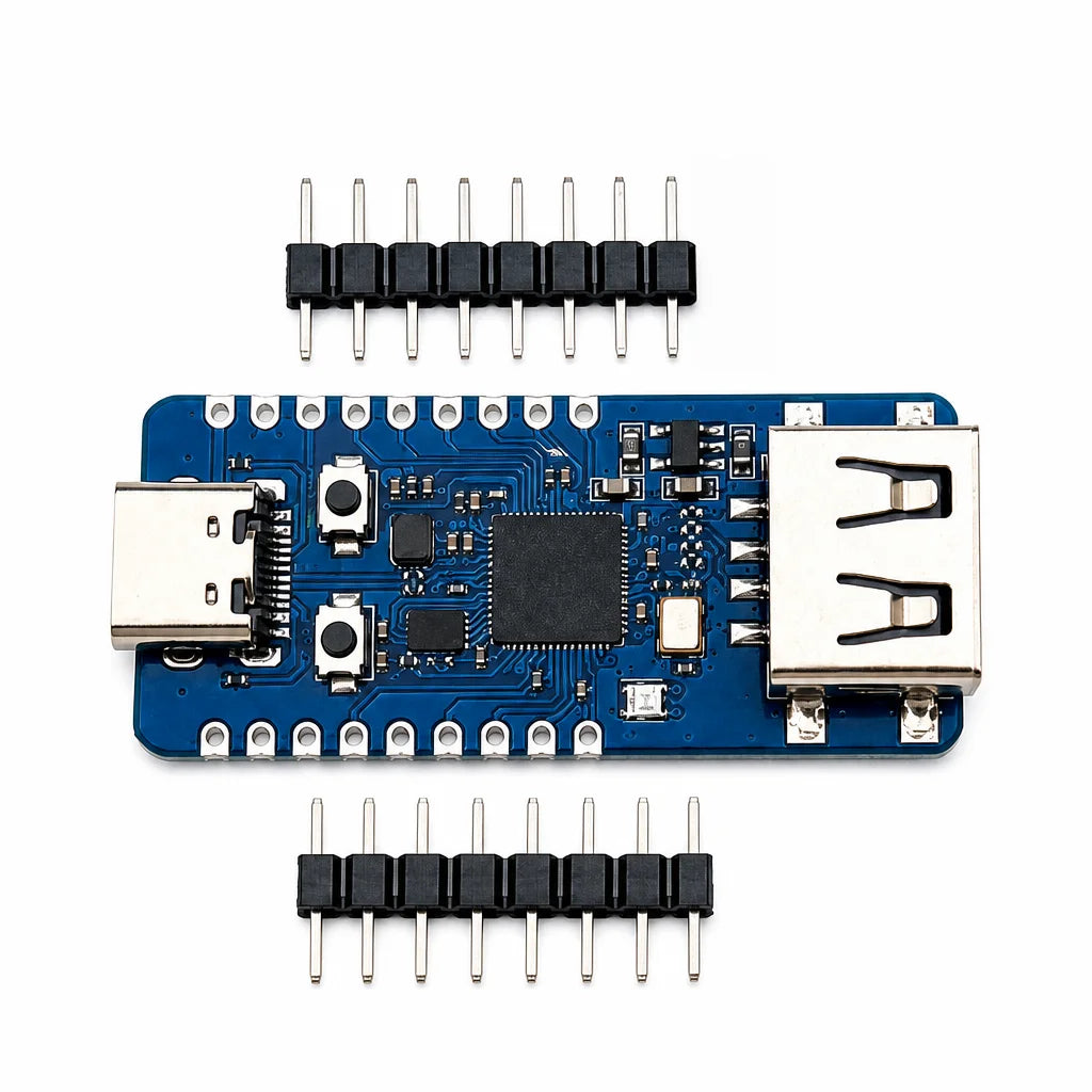 RP2350A Microcontroller Development Board TYPE C Power Supply With USB A Port Half Hole Design W25Q16 Flash Full GPIO Breakout