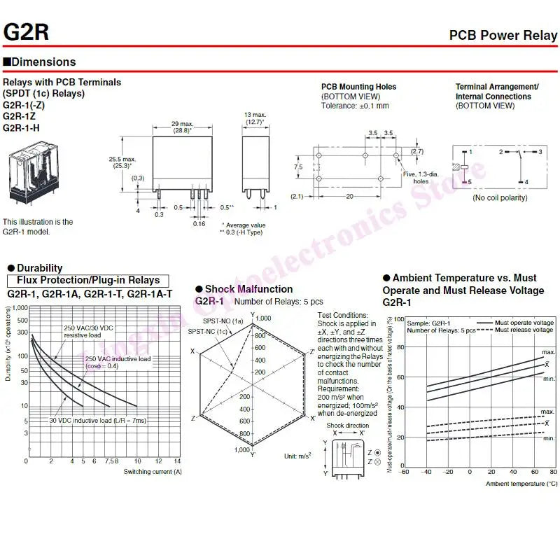 20Pcs/lot Power Relays G2R-1 12VDC 24VDC 220VAC 10A 5Pin SPDT 1C Electromagnetic Relay G2R-1-12VDC G2R-1-24VDC 100% Original New