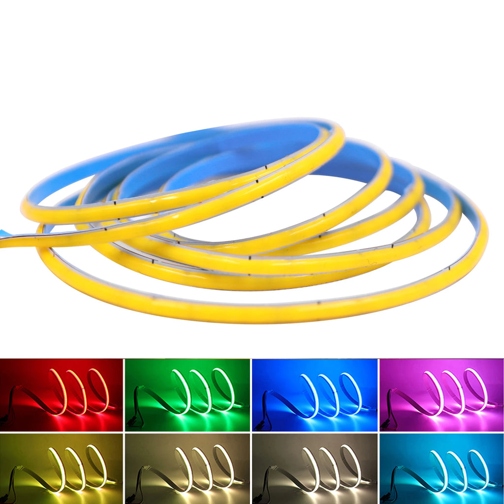USB 3mm COB LED Strip Light 5V Flexible LED Tape with Dimmer/ON OFF Switch 320LEDs High Density Linear Lighting Backlight Decor