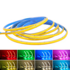 USB 3mm COB LED Strip Light 5V Flexible LED Tape with Dimmer/ON OFF Switch 320LEDs High Density Linear Lighting Backlight Decor