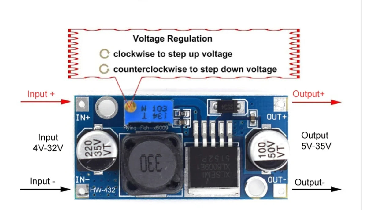 1/3/5/10PCS XL6019 DC-DC Step-Up Boost Converter Module Adjustable Power Supply Module XL6009 Upgrade LM2577 5V 12V 24V