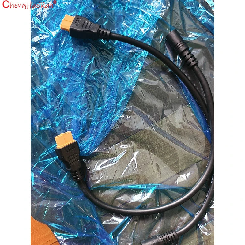 ChengHaoRan 1PC 1.5 M² 30CM Ultra-soft XT60 Plug Male Female Connector to DC 5.5*2.5/5.5*2.1mm M/F Power Cable