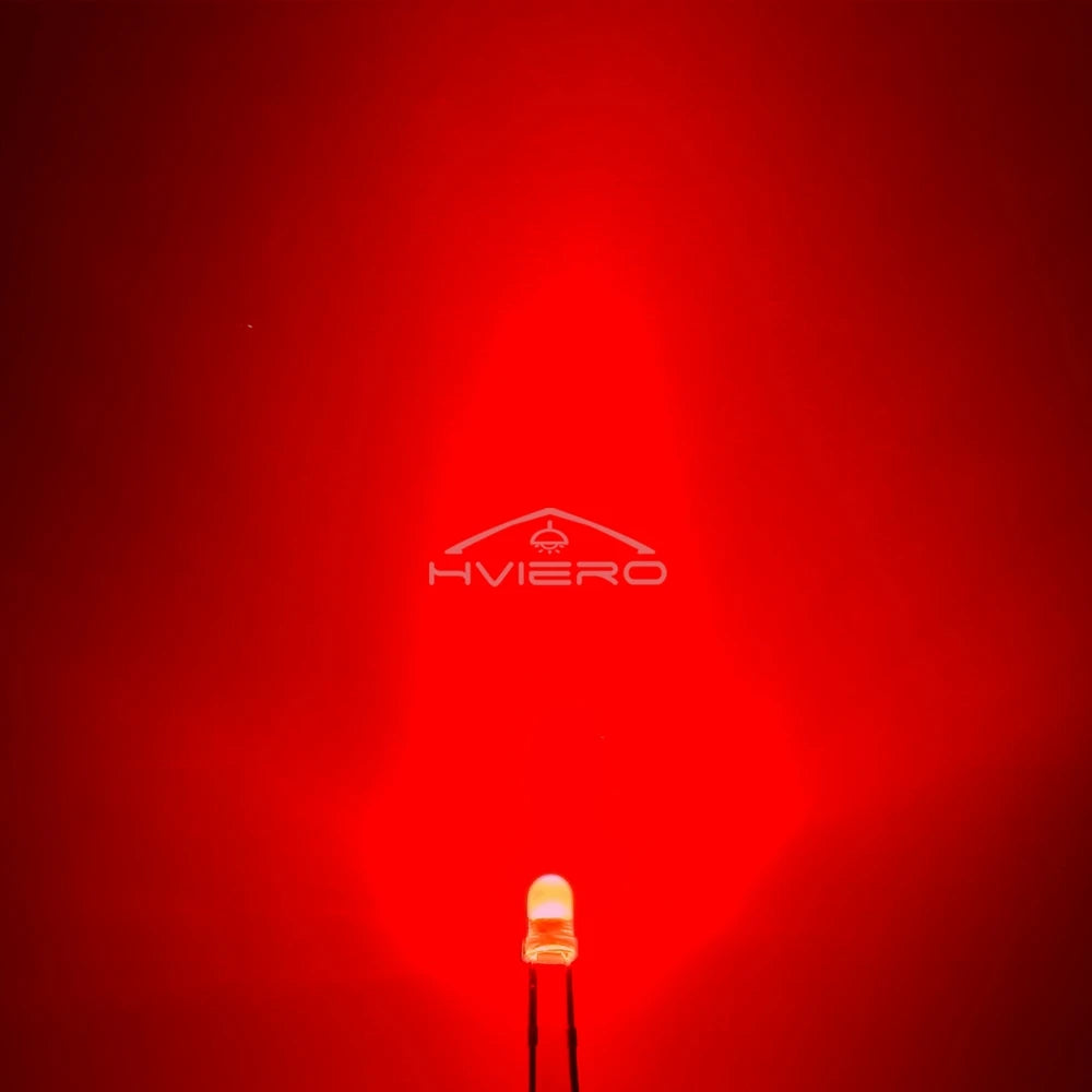 100-1000X 3mm Ball Bulb Led White Green Yellow Blue White Red Ultra Bright Light Emitting Diode Round Head with Edge Short Feet