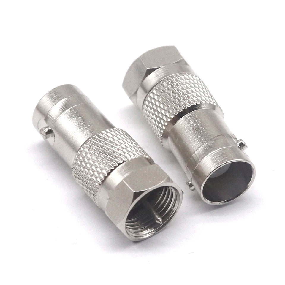 BNC to F TV female male straight connector F to BNC quick plug adapter coaxial connector