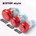 1PCS 16mm19mm22mm Metal Emergency Stop Button Switch Waterproof Mushroom Head Self-locking 3Pins 1NO1NC 6Pins 2NO2NC