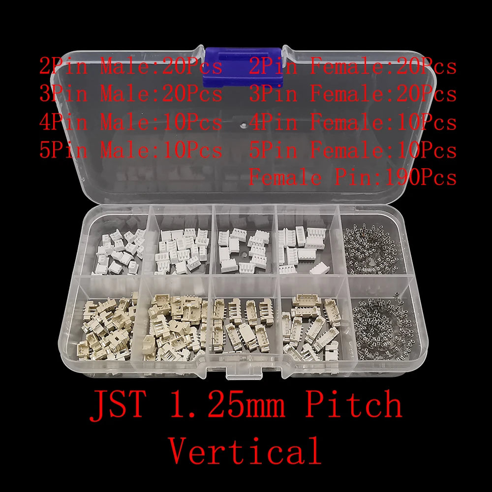 1Box SH 1.0/JST 1.25mm/ZH 1.5mm/PH 2.0mm/SM/SYP/XH 2.54mm/VH 3.96mm Pitch Male Female Housing Terminal Pin Header Wire Connector