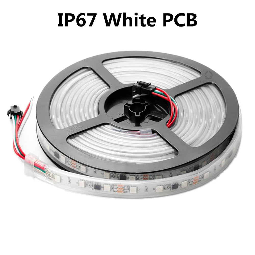 DC12V 24V WS2811 RGB LED Strip Individually Addressable 30/48/60/72/84 Leds/m Tape Light IP30/65/67 Waterproof Flexible Ribbon
