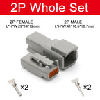 Deutsch Connector DTM Waterproof Automobile Connector With Terminal Male Female Plug&Socket DTM04-2/3/4/6/8/12P DTM06