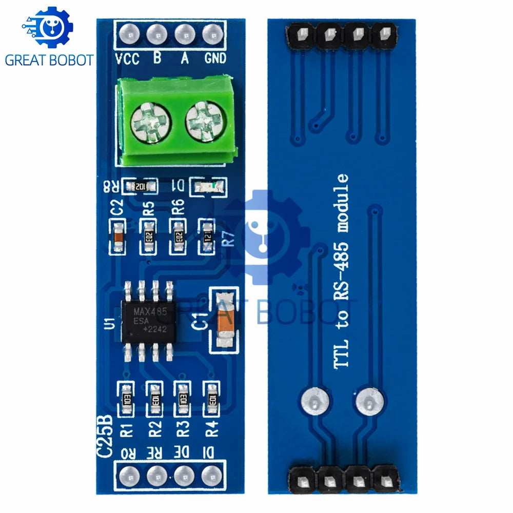 MAX485 RS485 Transceiver Module - 3.3V/5V TTL to EIA/TIA-485 Converter with Auto Direction Control