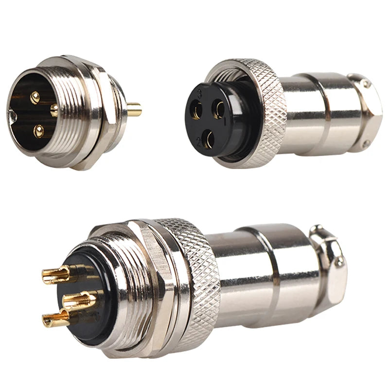 1pcs GX12 GX16 GX20 Air Aviation Connector 2/3/4/5/6/7/8/9/10/11/12/14/15Pin Panel Nut AV Power Plug Socket Core Wire Connector