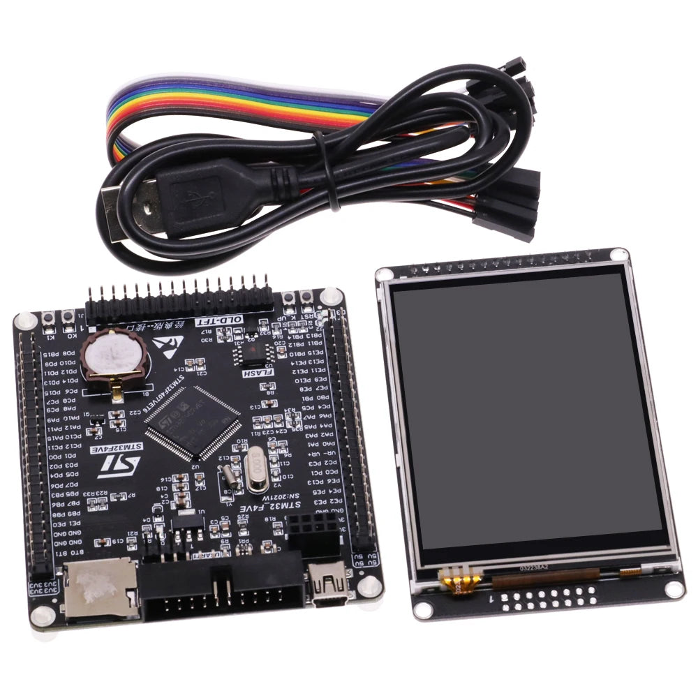 STM32F407VET6 Development Board Cortex-M4 STM32 Minimum System Learning Board ARM Core Board +3.2 Inch LCD TFT With Touch Screen