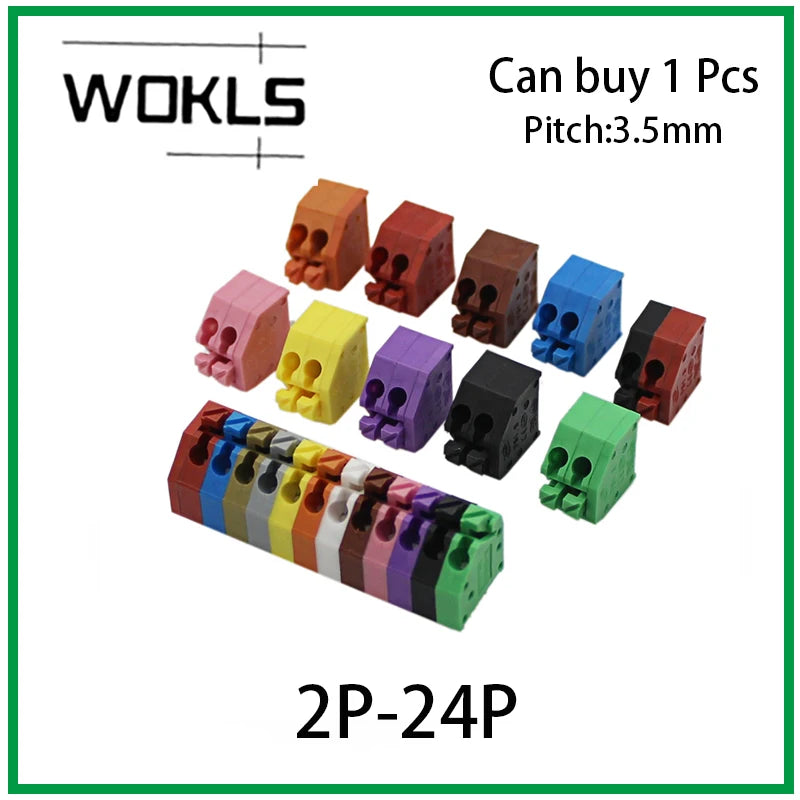 Terminal block  3.5 mm pitch  2P ~ 12P PCB SPRING TERMINAL BLOCKS  KF250 DG250