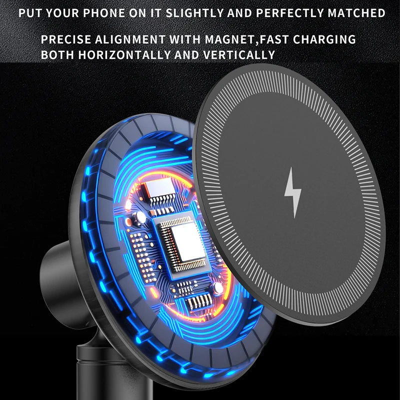 2025 15W Wireless Charger Stand For Magsafe iPhone 17 16 15 14 13 12 Pro Max Qi2 Fast Charging Station for Office Home Travel