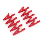 10Pcs Brass 5 Colors 41mm Insulated Mini Test Alligator Clip With 2mm Female Jack