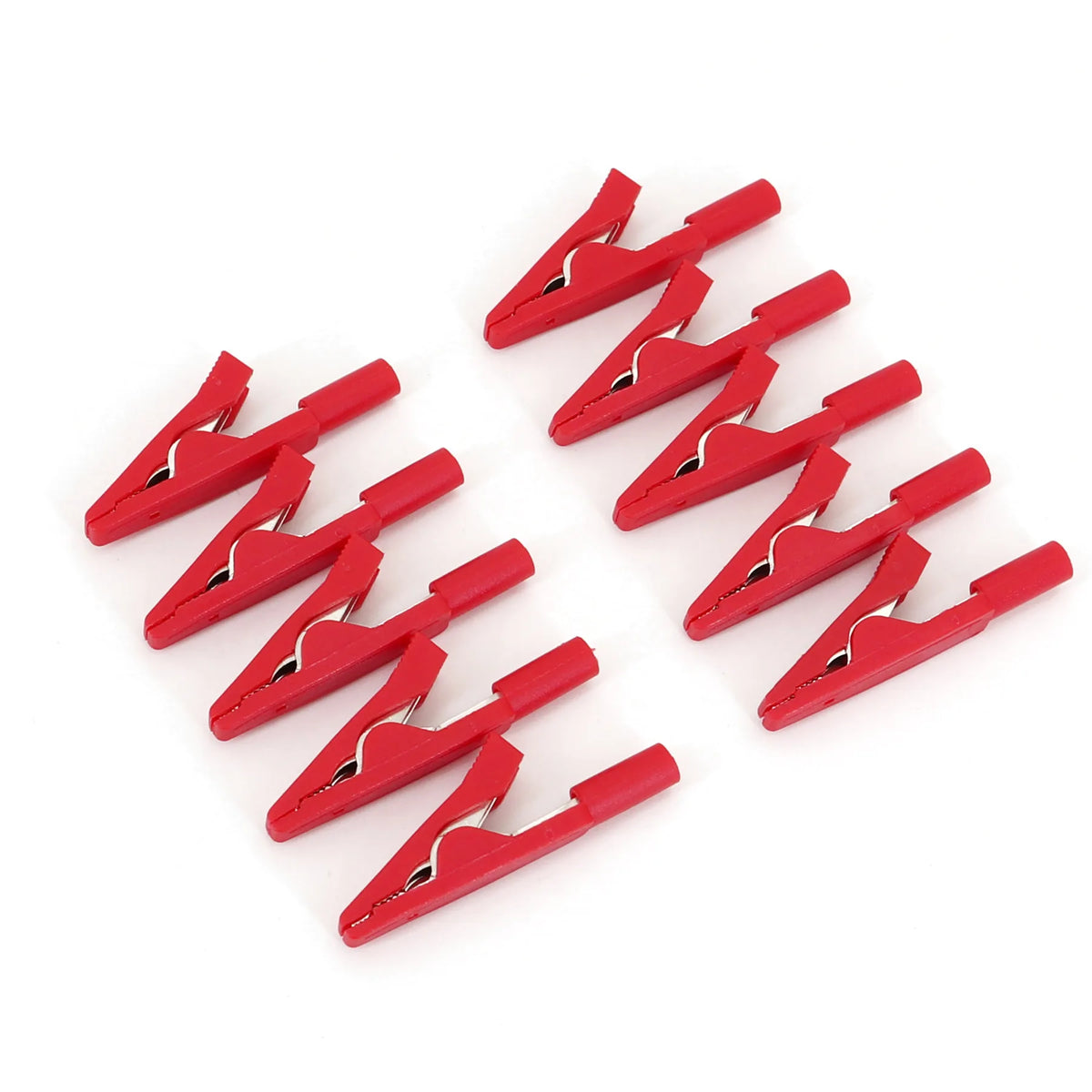 10Pcs Brass 5 Colors 41mm Insulated Mini Test Alligator Clip With 2mm Female Jack