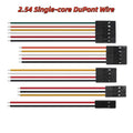 Multi-piece 2.54 Single-head DuPont Wire Female Plug Tail Tin-plated Cable 2P/3P/4P/5P/6P/7P/8P/10P