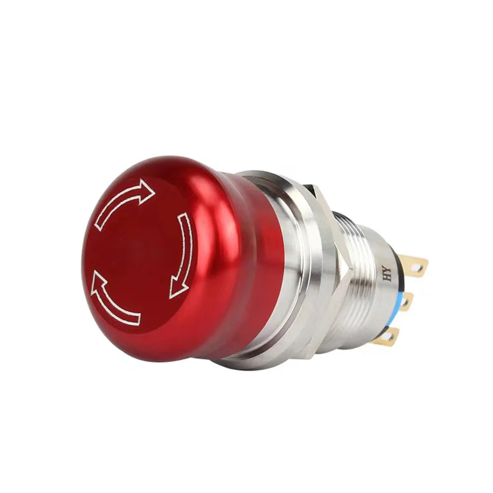 Emergency Stop Buttons E-STOP Power Switch Controller 220v Electrical Outlets NO+NC 16/19/22mm Red Symbol 1NO1NC 2NO2NC Latching