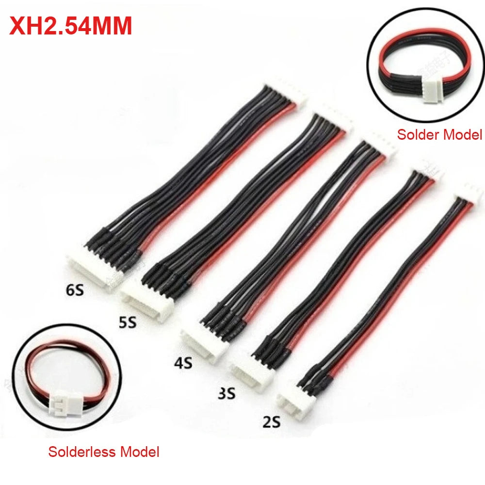 10pcs XH 2S 3S 4S 5S 6S Silicon 22AWG Solder-free 10-30CM LiPo Battery Balance Charger Extension Cable Balance Charging Wire