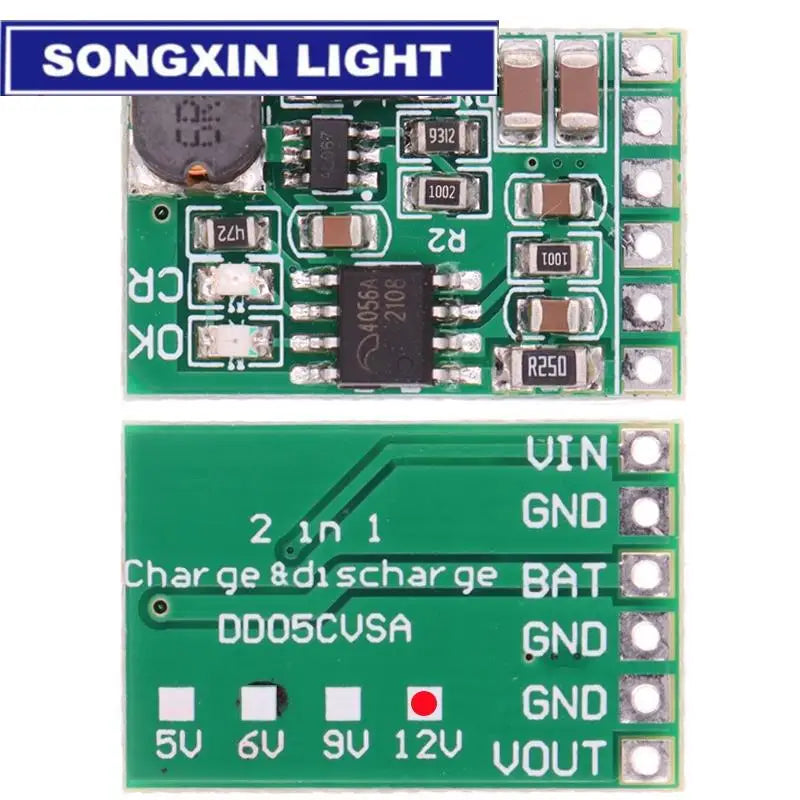 3.7V 4.2V Charger 5V 6V 9V 12V Discharger Board DC DC Converter Boost Module Solar Mobile Power Charger Lithium Battery DD05CVSA