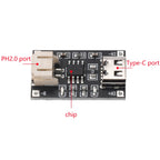 2PCS TP4056 3.7V Lithium Battery Charging Module 1A USB Type-C Port PH2.0 Terminal Overcurrent Protection Board