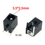 10PCS DC Power Sockets 5521 5525 5.5 X 1.65 / 2.1 / 2.5 mm DC036 DC044 DC044A DC044B DC044C 3-pin 5-pin 6-pin For Laptop DC