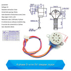 1PCS 28BYJ4 Stepper Motor ULN2003 Driver Board 4-Phase 5-Wire 5V Stepper Motor Deceleration Motor Module PIC MCU DIY